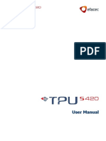 User Manual TPU S420 English