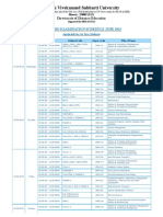 Swami Vivekanand Subharti University: Term End Examination Schedule June 2019