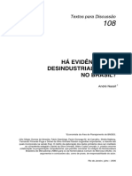 Há Evidências de Desindustrialização No Brasil? - André Nassif