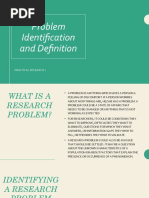 Problem Identification and Definition: Practical Research 1