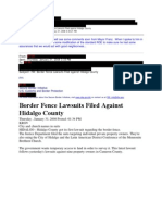 Border Fence Lawsuits Filed Against Hidalgo County