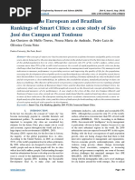 Analysis of the European and Brazilian Rankings of Smart Cities