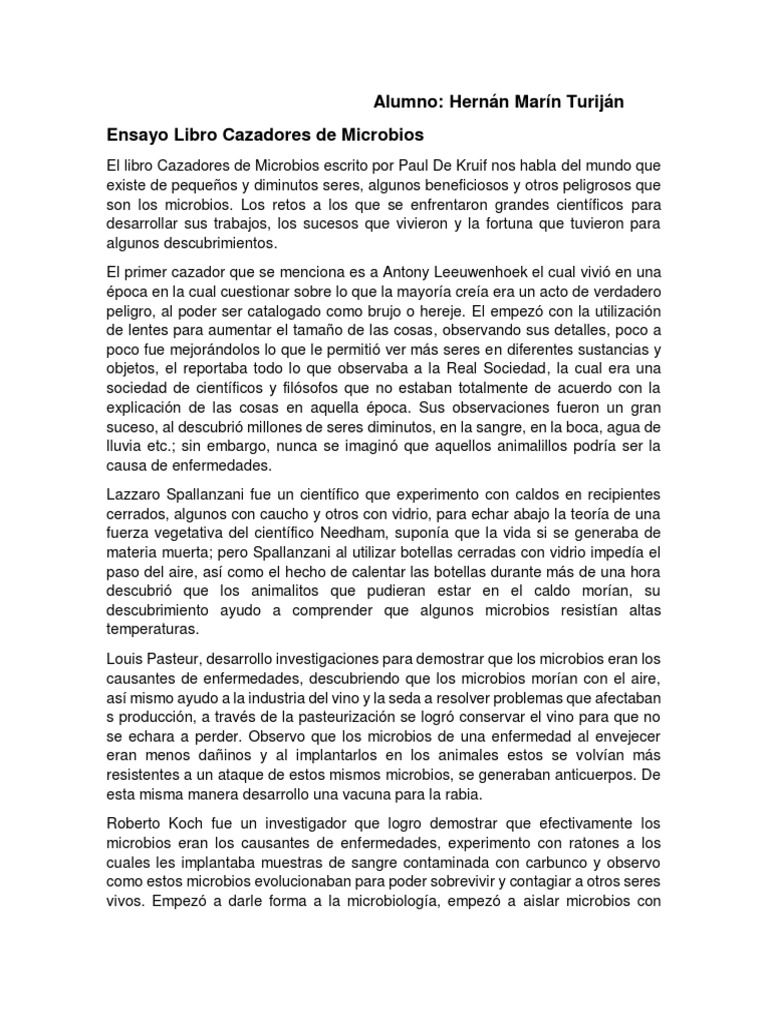 Cazadores de Microbios | PDF | Microorganismo | Luis Pasteur