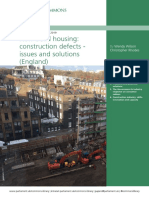 New-Build Housing: Construction Defects - Issues and Solutions (England)