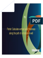 Calculate Vertical Sand Thickness Along the Path of a Horizontal Well