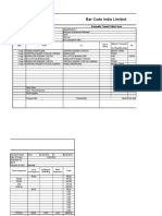 Bar Code India Limited.: Domestic Travel Claim Form