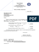 Notice of Salary Adjustment: Mrs. Ruby DC. Aquino