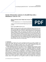 Seismic Deformation Analysis of A Rockfill Dam With A Bituminous Concrete Core