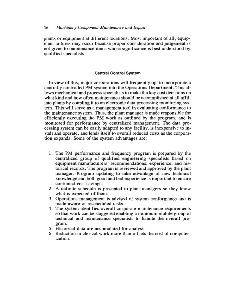 Centralized Machinery Maintenance System | PDF | Business