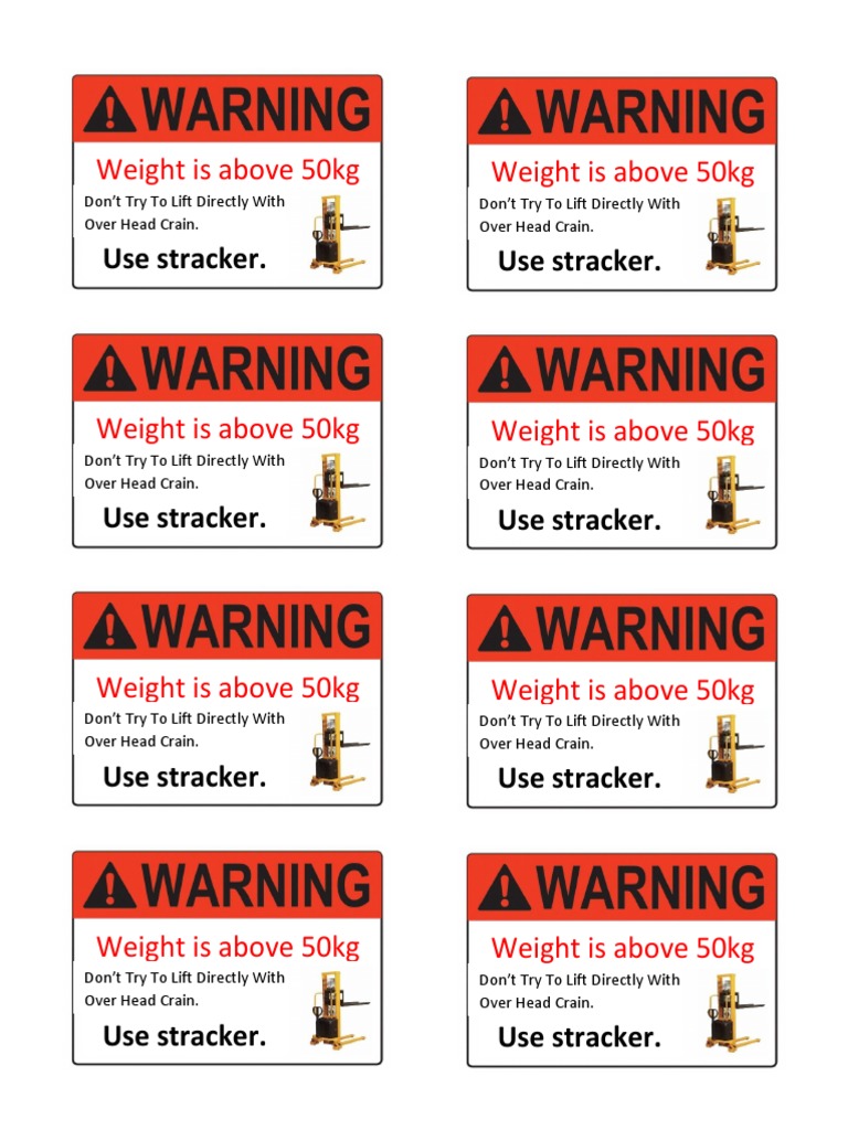 Warning Sticker | PDF