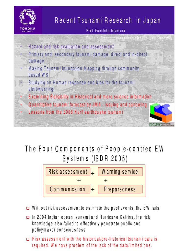 Recent tsunami events