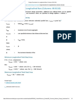 Design Parameters For Longitudinal Bars (Columns - BS 8110)