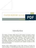Import Paper Sales Thailand
