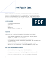 Speed Activity Sheet