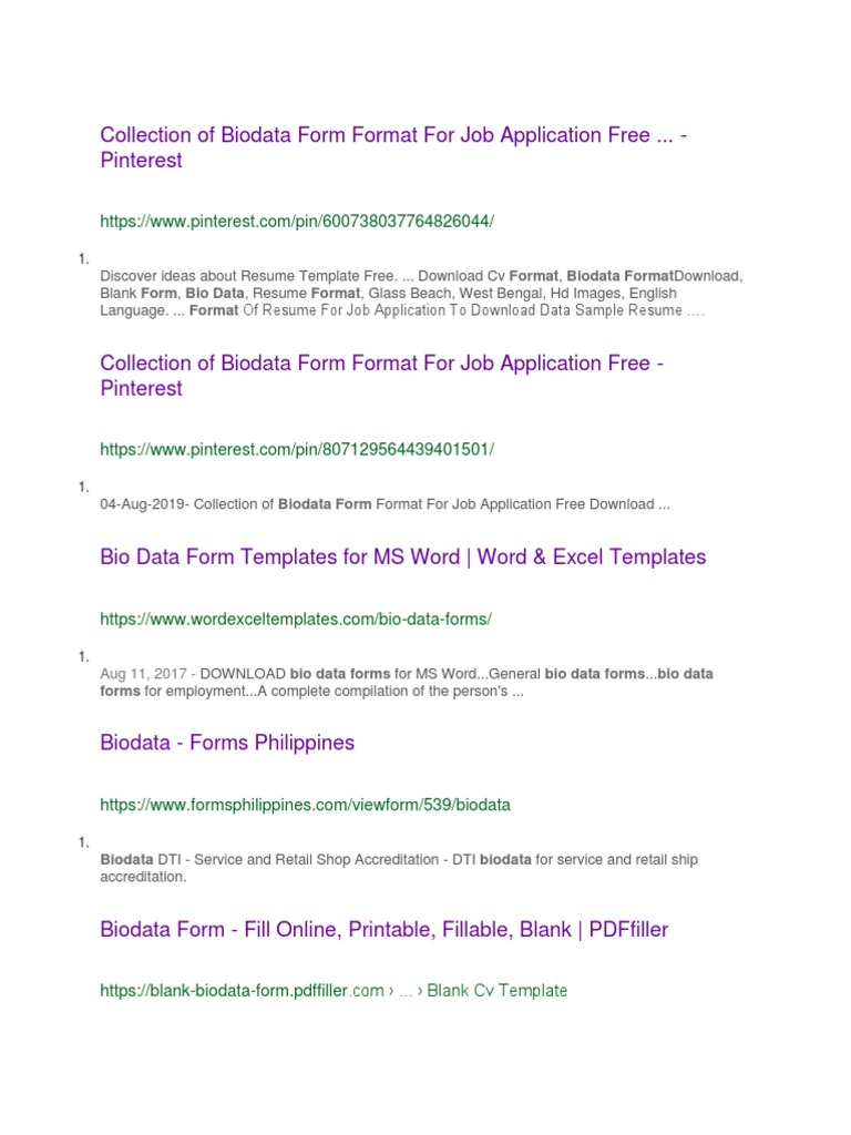 format biodata format form bio data format format pdf digital distribution microcomputers