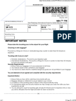 Check-in Confirmation Boarding Pass