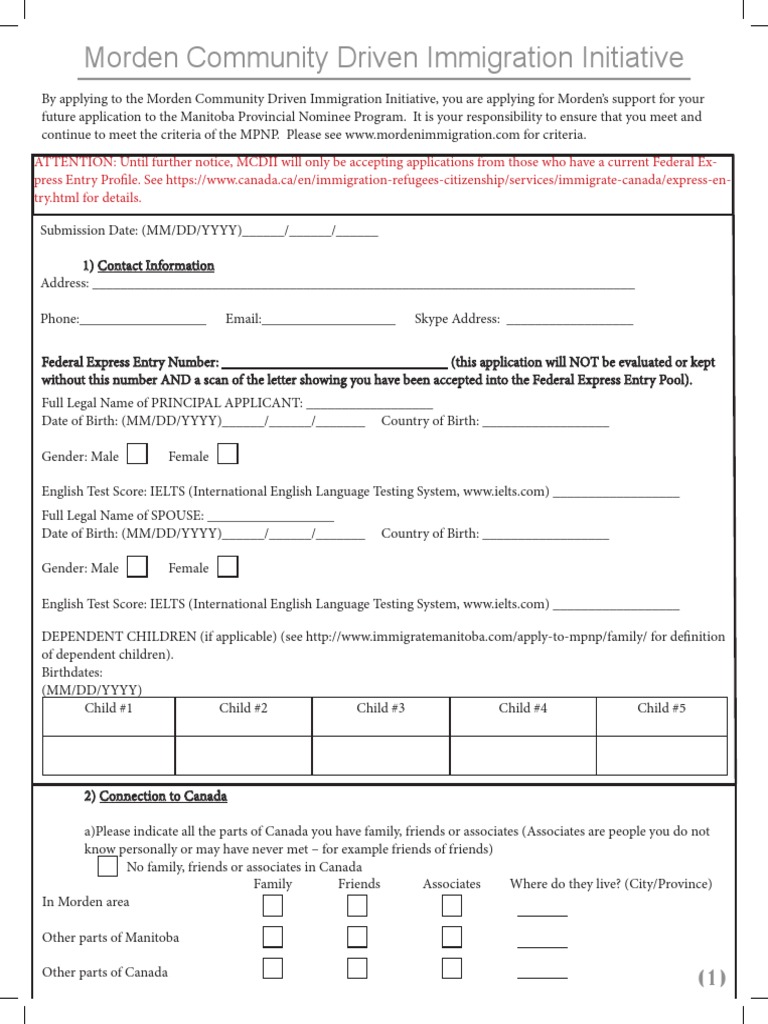 Morden Community Driven Immigration Initiative | PDF | International ...