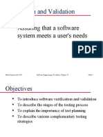 Verification and Validation: Assuring That A Software System Meets A User's Needs