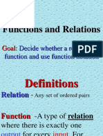 Functions and Relations: Decide Whether A Relation Is A Function and Use Function Notation