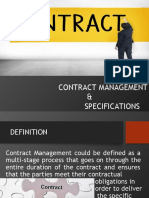 Contract Management & Specifications Definitions