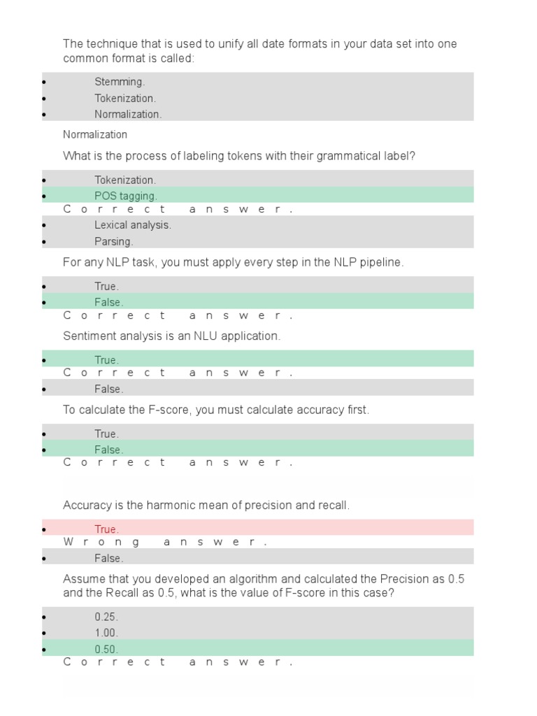 Nlp Exam Pdf Watson Computer Machine Learning