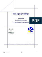 Managing Change: Self-Assessment Questions and Answers