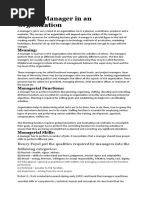 The Roles of Manager 9 Pages