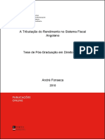 A Tributação do Rendimento no Sistema Fiscal Angolano