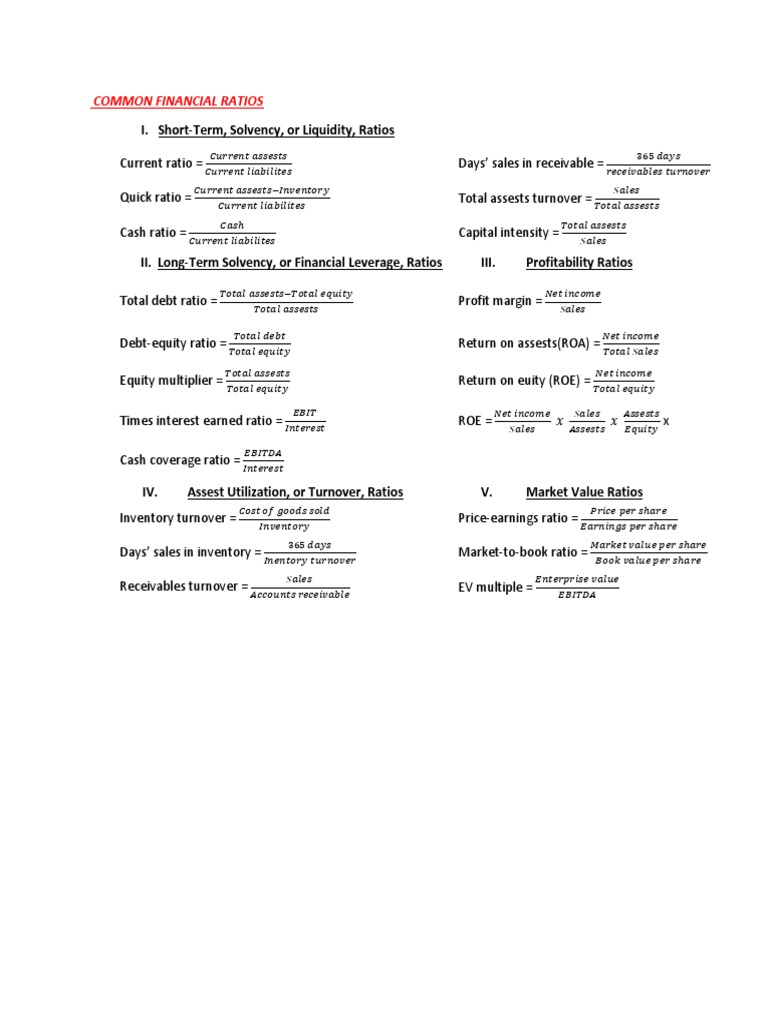 Essential Financial Ratios Explained | PDF | Revenue | Return On Equity