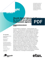 Foresight Brief: Should Digital Labour Platforms Be Treated As Private Employment Agencies?