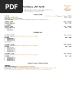 CV Template INSEAD