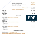 CV Template INSEAD