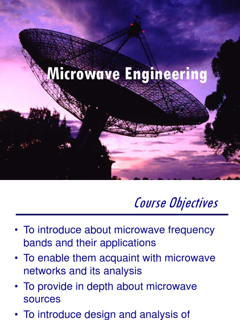 Microwave Engineering Course Overview | PDF | Microwave ...