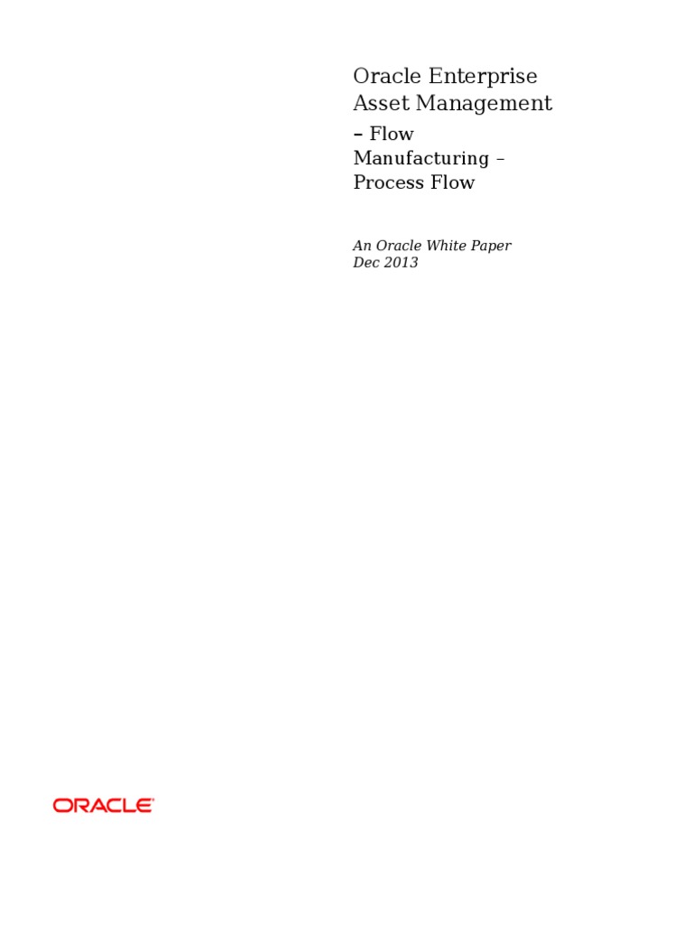 Oracle Flow Manufacturing - Process Flow | PDF | Computing | Software