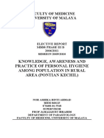 Knowledge, Awareness and Practice of Personal Hygiene Among Population in Rural Area (Pontian Kechil)