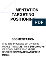 Segmentation, Targeting and Positioning