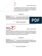 Autorización Orquesta Salida 8 de Agosto