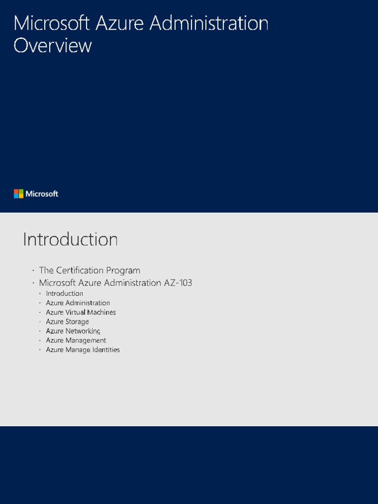 AZ-103 Azure Administrator Exam Guide | PDF | Microsoft Azure ...