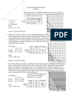 Linear Programming Worksheet Key PDF