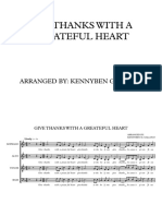 Give Thanks With A Greateful Heart Choral Arrangement PDF