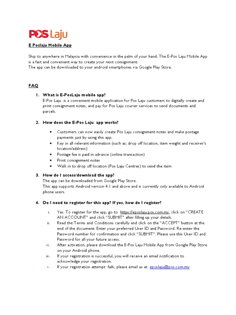 print poslaju consignment note