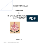 It Enabled Services & Management: Course Curriculum Diploma IN