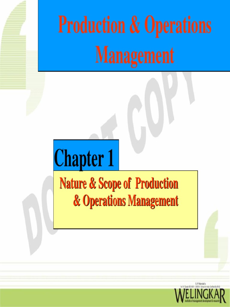 Nature and Scope of Production Management | PDF | Production Function ...