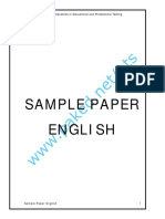 Sample Paper English: Building Standards in Educational and Professional Testing