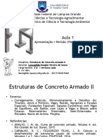 Aula 1 - Apresentação + Flexão Simples + Torção