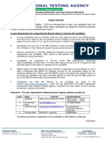 Public Notice on JEE (Main) 2019 Payment Procedure