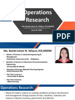 Module 1 Operations Research