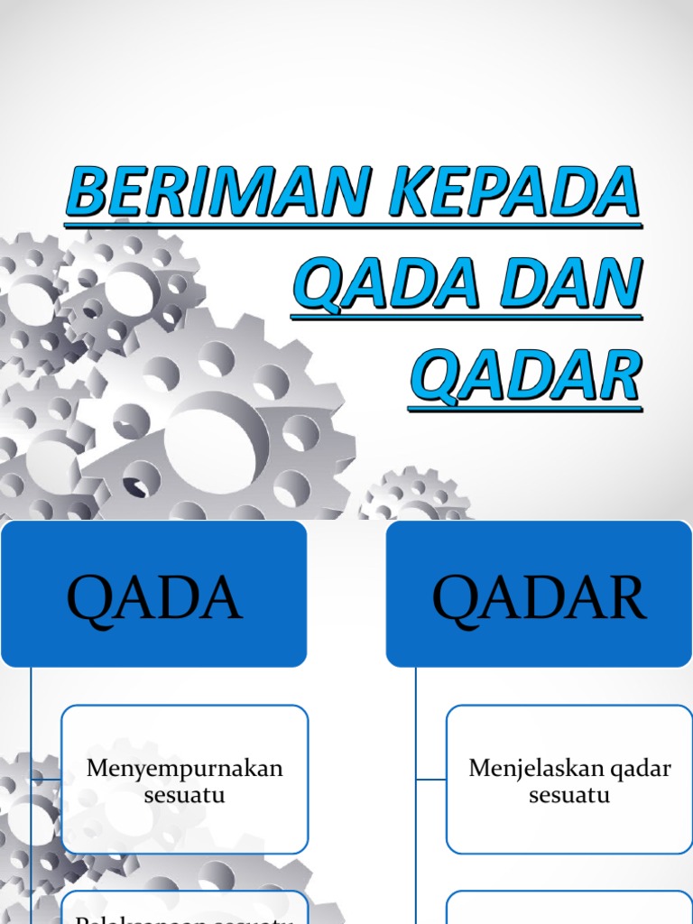 Beriman Kepada Qada Dan Qadar