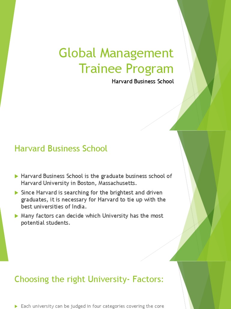 Harvard's Global Trainee Program in India | PDF