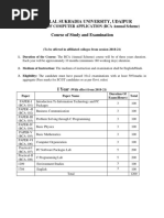 Mohanlal Sukhadia University, Udaipur: Bachelor of Computer Application (Bca Annual Scheme)